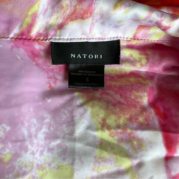 Natori Bloom Floral Pink And Red Robe - Picture 8 of 8